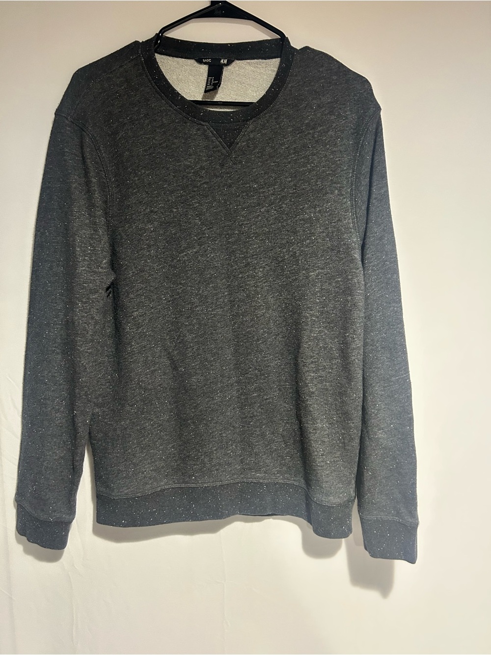 H&M Men's Heather Dark Gray Crewneck Sweater